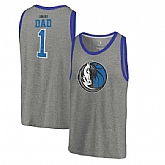 Dallas Mavericks Fanatics Branded Greatest Dad Tri-Blend Tank Top - Heathered Gray,baseball caps,new era cap wholesale,wholesale hats
